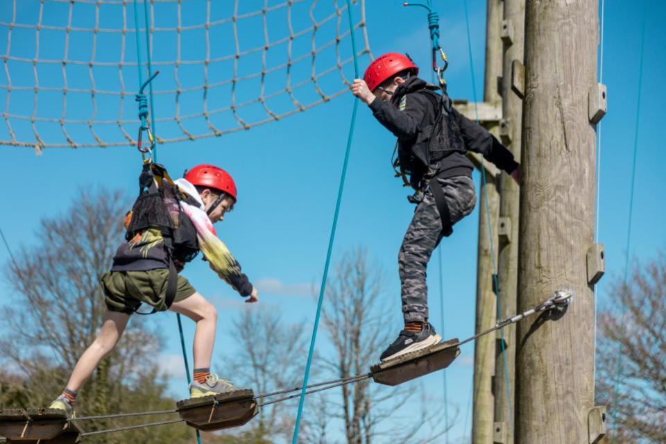 Falmouth Packet: Fun on the high ropes course at Camp Cornwall