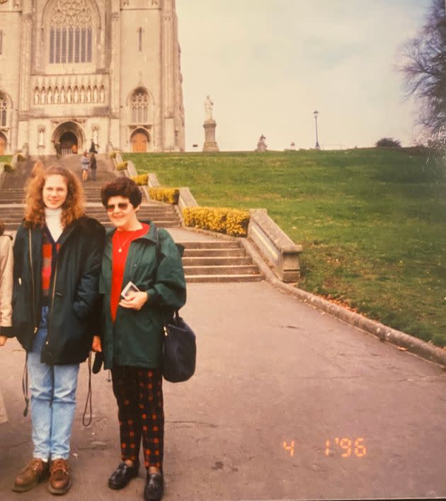 The author and her mom in Ireland during Holy Week when she was a junior in college. 