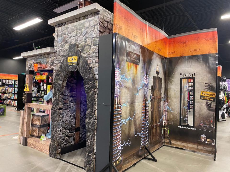 An interactive display at Spirit Halloween's flagship store.