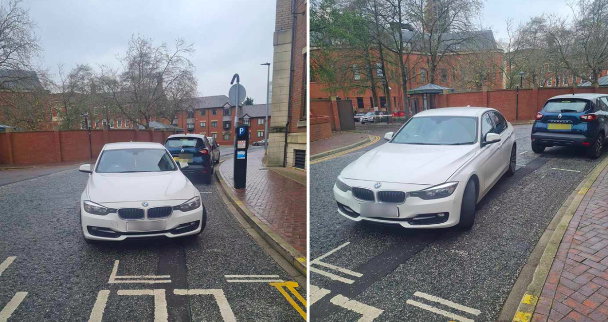 Un conducteur de BMW se moque du “pire parking de tous les temps” dans le centre-ville