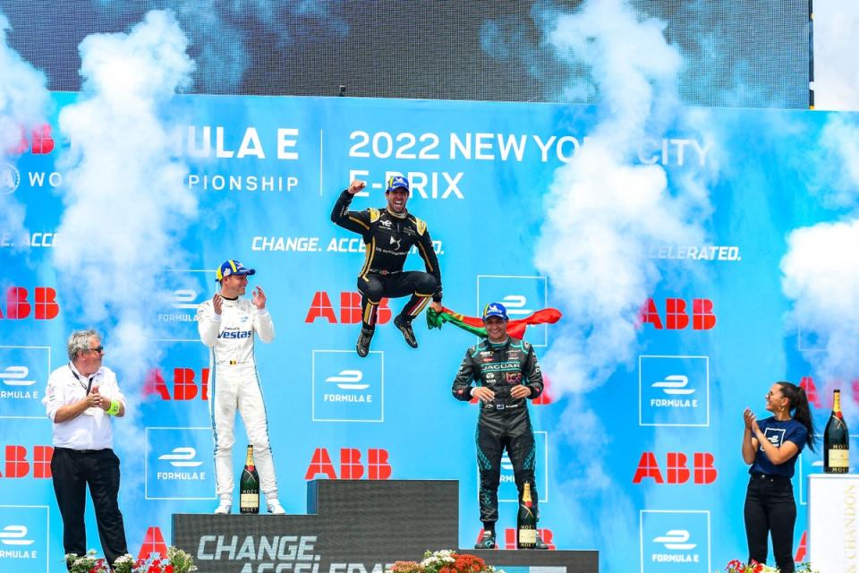 Antonio Felix Da Costa celebrates victory in New York (USA Today Sports)