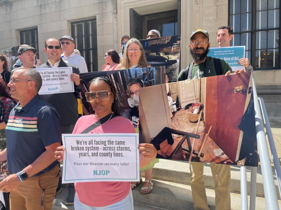 Victims of the storms Ida and Sandy urged Trenton legislators to pass new aid bill to help with recovery and rebuilding efforts. June 1, 2023.