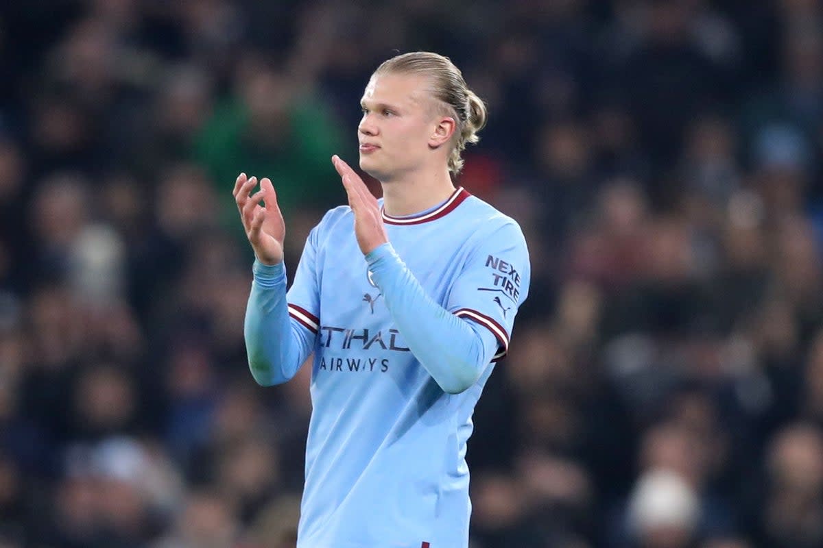 Erling Haaland scored twice for Manchester City (PA) (PA Wire)