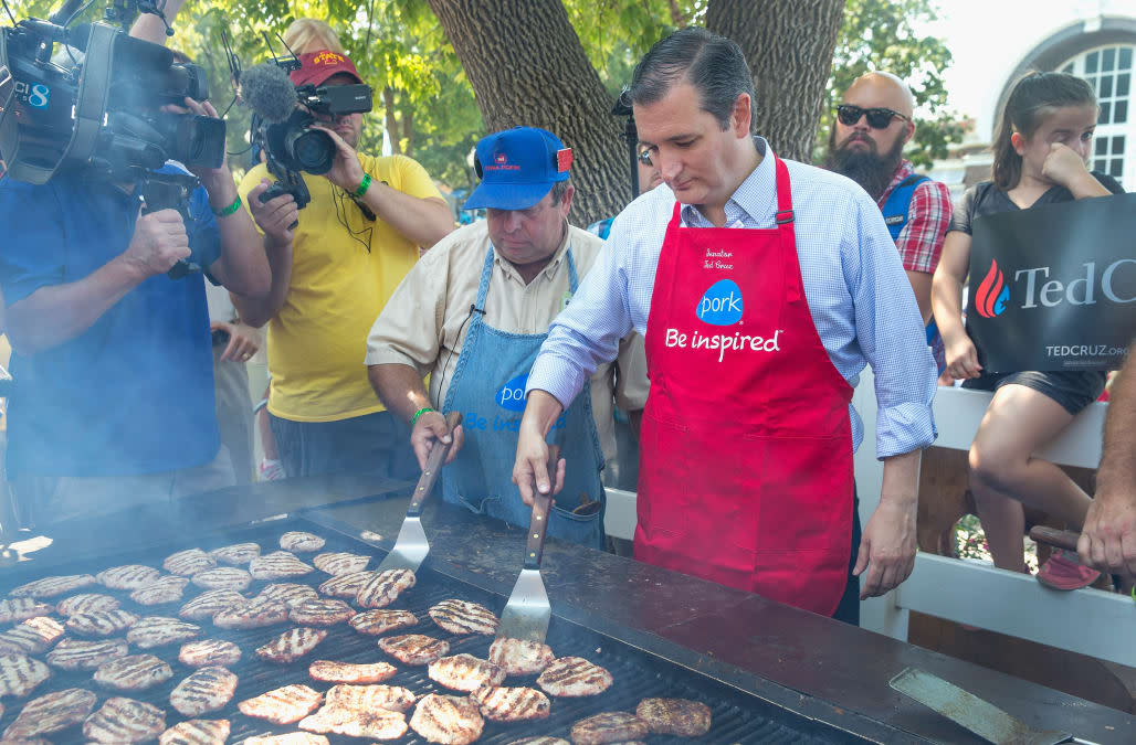 Presidential Candidates Campaign In Iowa During State Fair