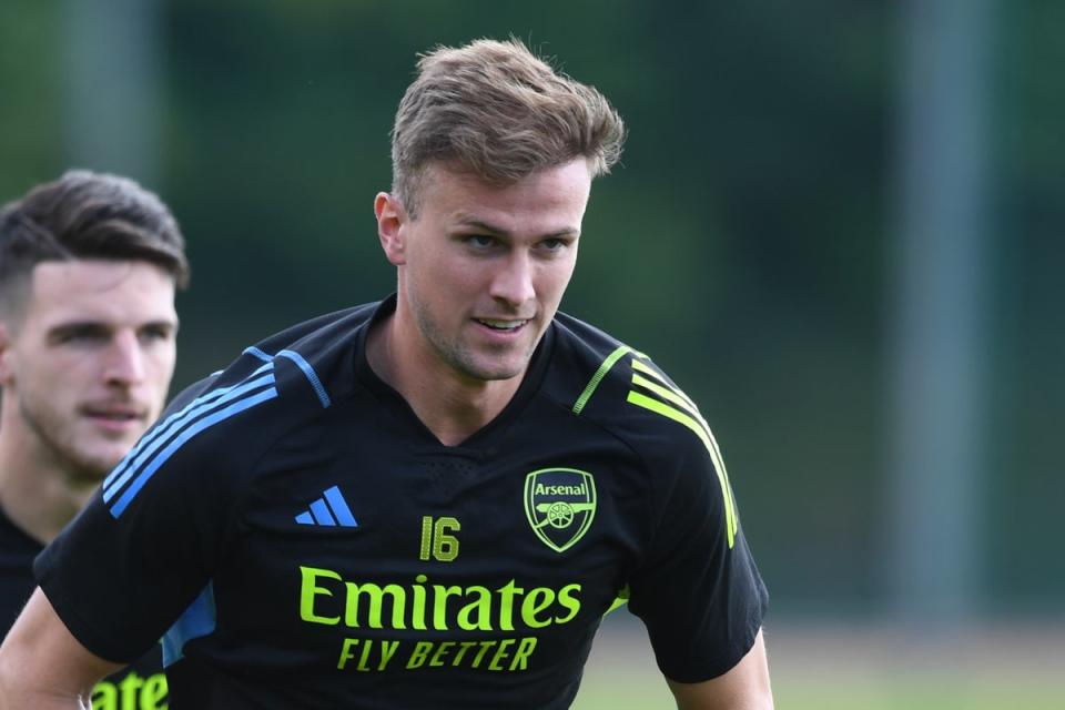 Surplus to requirements: Rob Holding should leave Arsenal before Friday’s transfer deadline (Arsenal FC via Getty Images)