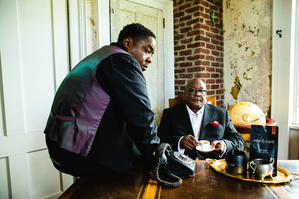 Jadakiss and father Bob Phillips Kiss Café Coffee 