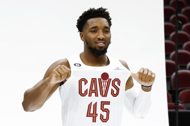 Cleveland Cavaliers guard Donovan Mitchell poses for a portrait