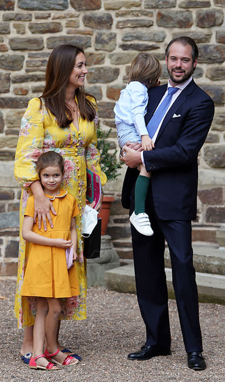 Félix y Claire de Luxemburgo con sus hijos