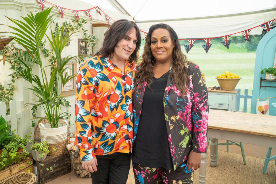 bake off pastry week, noel fielding and alison hammond