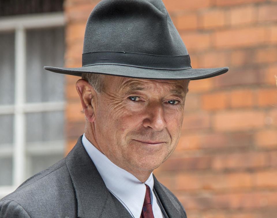 This image released by PBS shows Michael Kitchen from the series "Foyle's War," on "MASTERPIECE Mystery!" Precision is Kitchen's hallmark, such as the level gaze or tilt of the head he uses to great effect in "Foyle's War," which wraps its latest PBS season on Sunday. (AP Photo/PBS- ITV, Bernard Walsh)