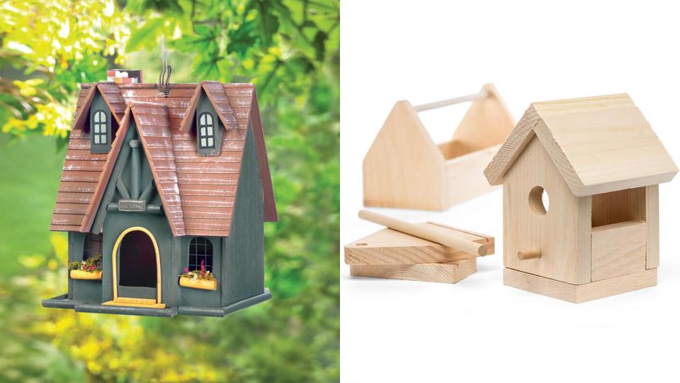 Become a bird's favorite yard by adding a birdhouse.