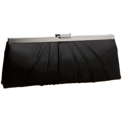 Endless black rectangle clutch, $35.00.