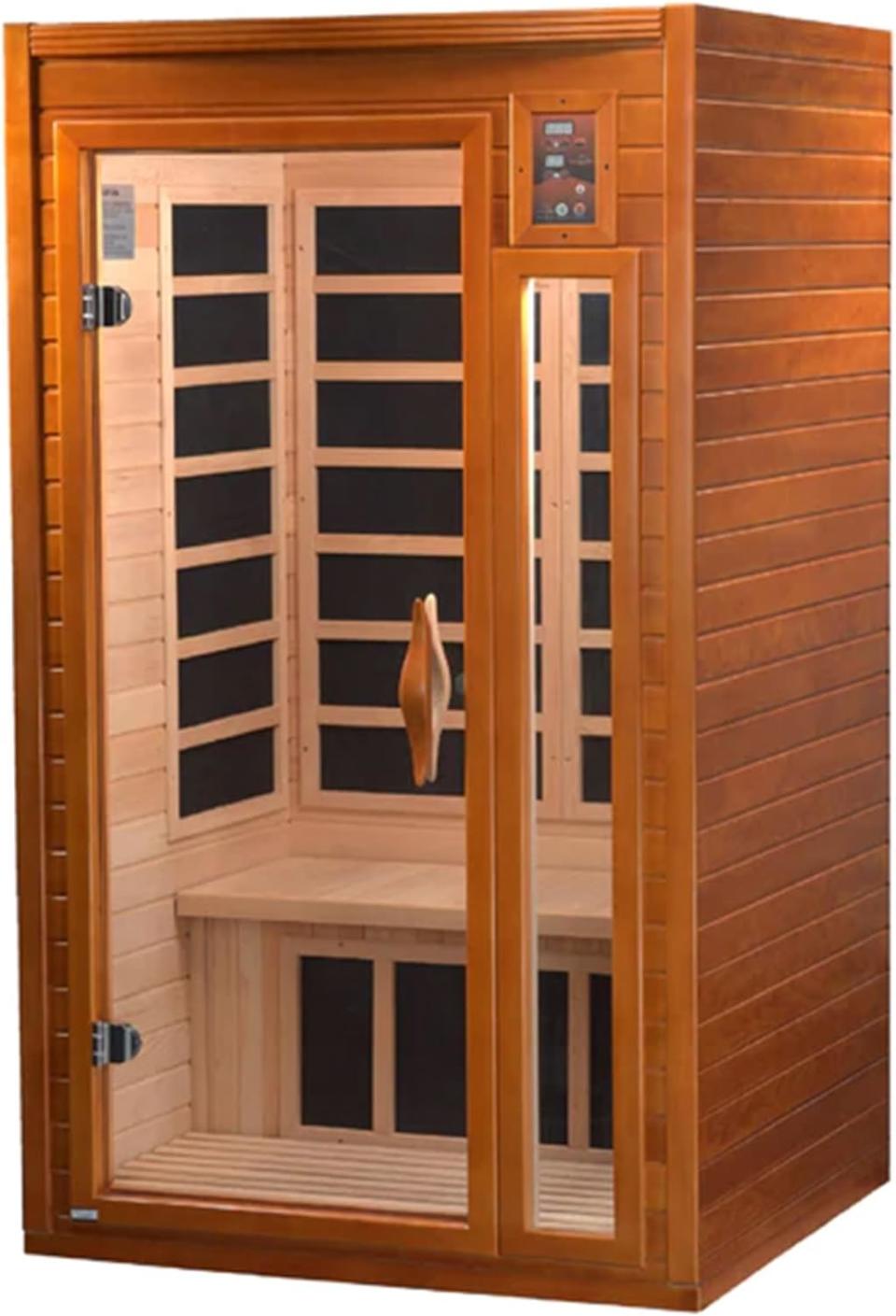 Dynamic Barcelona 1 to 2-Person Hemlock Wood Low EMF FAR Infrared Sauna