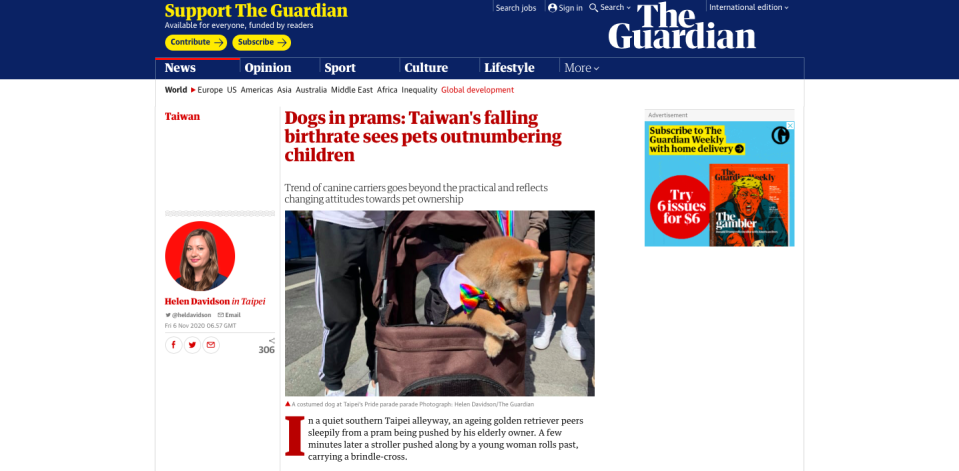 <p>Screengrab from The Guardian</p>
