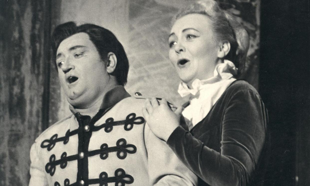 <span>Margaret Curphey as Micaële in Carmen, her first role with Sadler’s Wells Opera, with Donald Smith as Don José</span><span>Photograph: family</span>