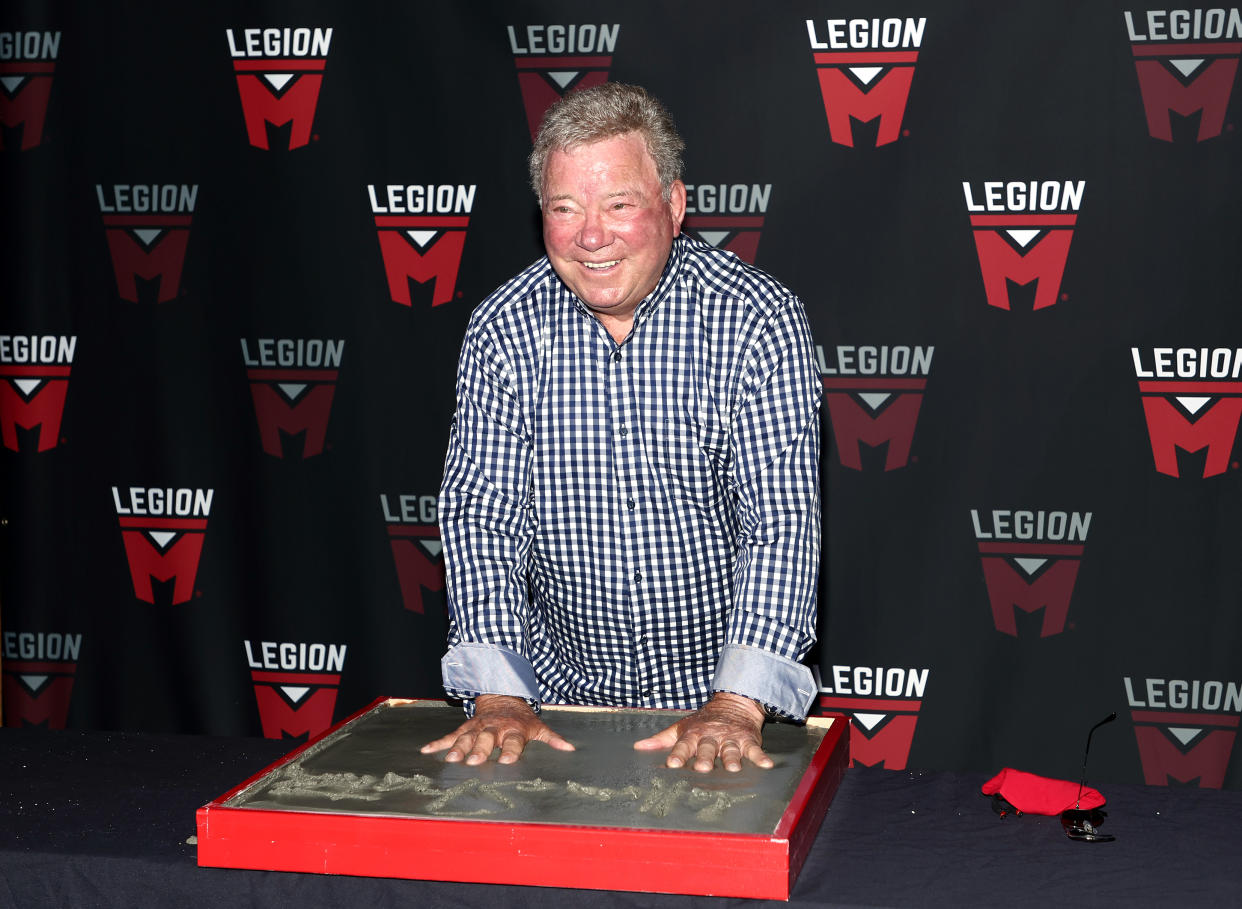 William Shatner attends the William Shatner handprint ceremony during 2022 Comic-Con International: San Diego in July. (Photo: Emma McIntyre/Getty Images)