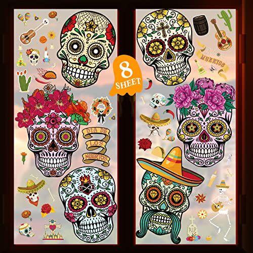 <p><strong>Yerliker</strong></p><p>amazon.com</p><p><strong>$13.99</strong></p><p>The popular Day of the Dead holiday is around the same time as Halloween so put together a frightfully festive window display with these glass decorations.</p>