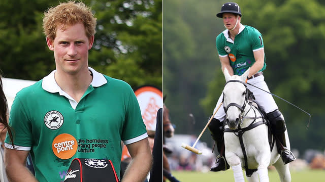 Prince Harry got right back on that horse after meeting Prince William and Kate Middleton's baby girl, Princess Charlotte, earlier in the weekend. His Royal Hotness was spotted competing in a charity polo match on Sunday in Gloucester, England. Vying for The Jerudong Trophy at the Cirencester Park Polo Club, Prince Harry looked as handsome as ever in his green getup. <strong> PHOTOS: 9 Times Prince Harry Proves He's the Prince of Fun </strong> Though his team ended up losing 8 to 7, the match was able to raise funds for two charities, WellChild and MapAction, that the 30-year-old royal gives to. Proceeds also went to Centrepoint, which his brother Prince William backs. Getty Images After spending five weeks abroad, Prince William had a big weekend home. The royal was finally able to meet his niece at William and Kate's country home, Anmer Hall. <strong> WATCH: Prince Harry Has an Adorable 'Cinderella' Moment With Little Girl </strong> Harry unfortunately missed Charlotte's birth on May 2 as he was in Australia on a four-week secondment to the Australian Defense Force, but was able to bring back some gifts from the people down under. "I have been given a hell of a lot of cuddly toys from this morning and other things," Harry told the Australian press just days after the birth of his new niece. "So, yeah, I look forward to it. I'm looking forward to meeting her. She's beautiful. So, it's great."