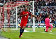 Britain Football Soccer - England v Australia - International Friendly - Stadium of Light, Sunderland - 27/5/16 Marcus Rashford celebrates after scoring the first goal for England Action Images via Reuters / Ed Sykes