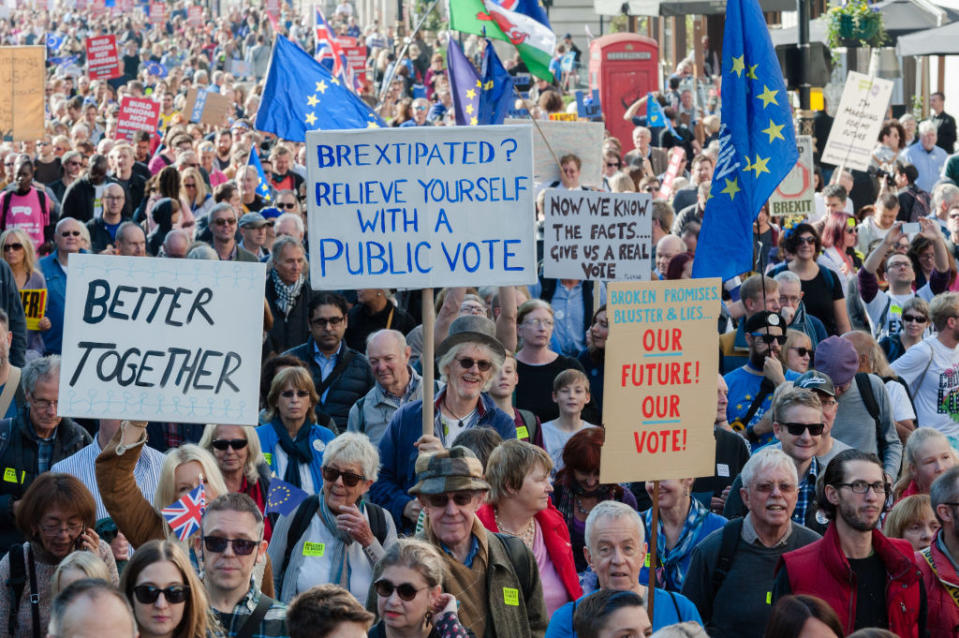 700.000 Menschen demonstrierten am Wochenende in London gegen den Brexit. (Bild: Getty Images)