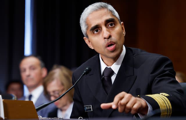 <p>Anna Moneymaker/Getty</p> U.S. Surgeon General Vivek Murthy in June 2023