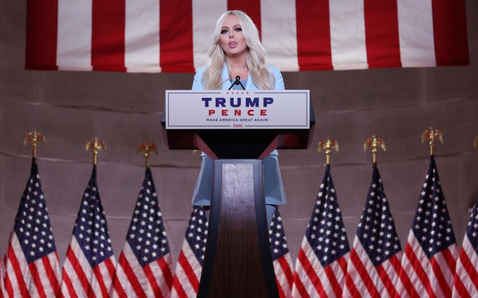 Tiffany Trump pre-records her address to the Republican National Convention  - Chip Somodevilla/POOL/EPA-EFE/Shutterstock 