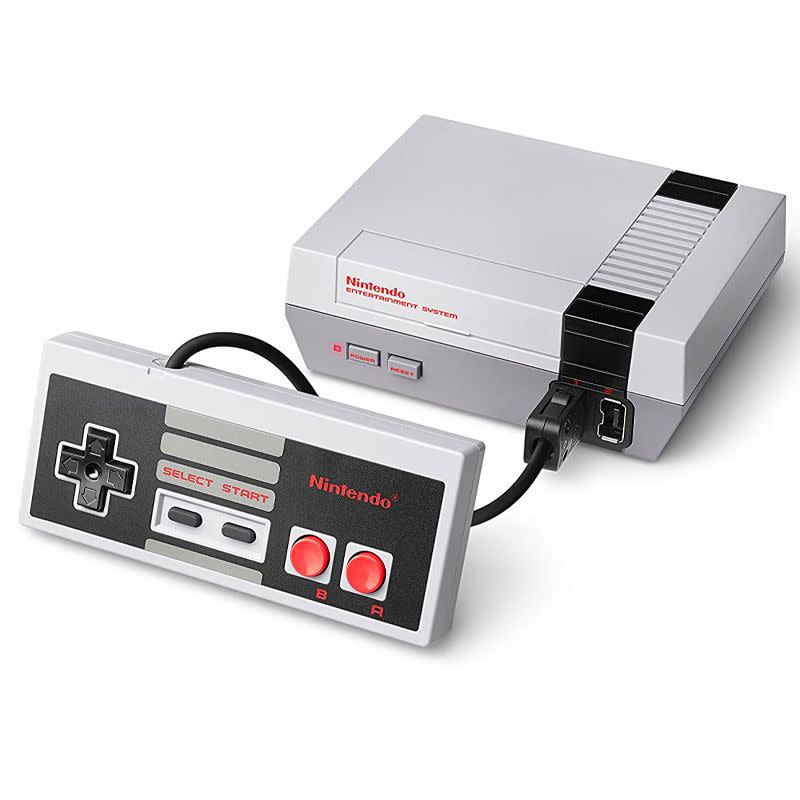 <p><a href="https://www.amazon.com/Nintendo-Entertainment-System-Classic-Certified-Refurbished/dp/B07H9H3TQ9?tag=syn-yahoo-20&ascsubtag=%5Bartid%7C10054.g.24076477%5Bsrc%7Cyahoo-us" rel="nofollow noopener" target="_blank" data-ylk="slk:Shop Now;elm:context_link;itc:0;sec:content-canvas" class="link ">Shop Now</a></p><p>NES Classic Edition</p><p>amazon.com</p><p>$177.71</p>