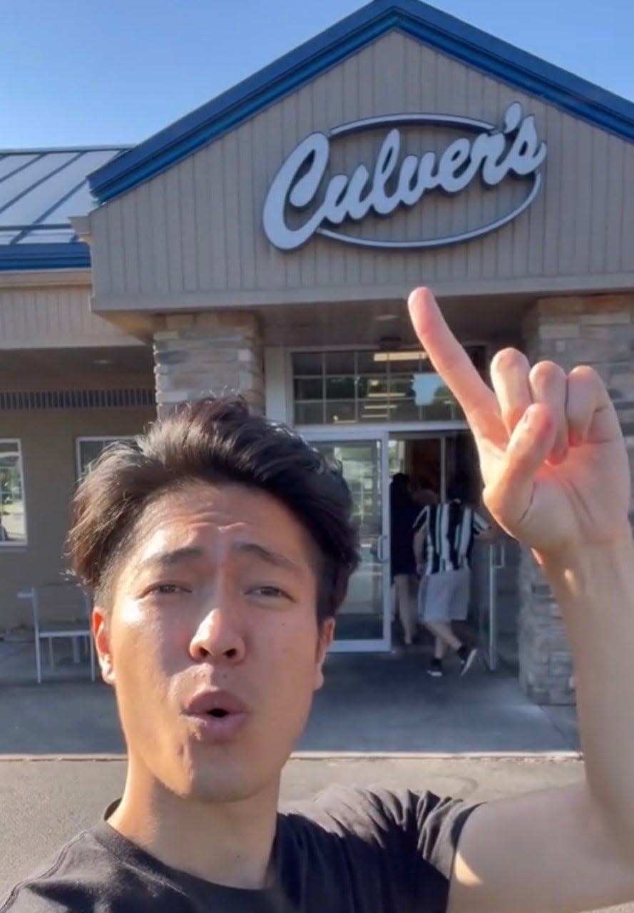 YouTuber Takuya George Maeda, aka George Japan, visited Culver's on a September 2022 trip to Wisconsin. He's currently on a two-year world tour to meet his subscribers in person.