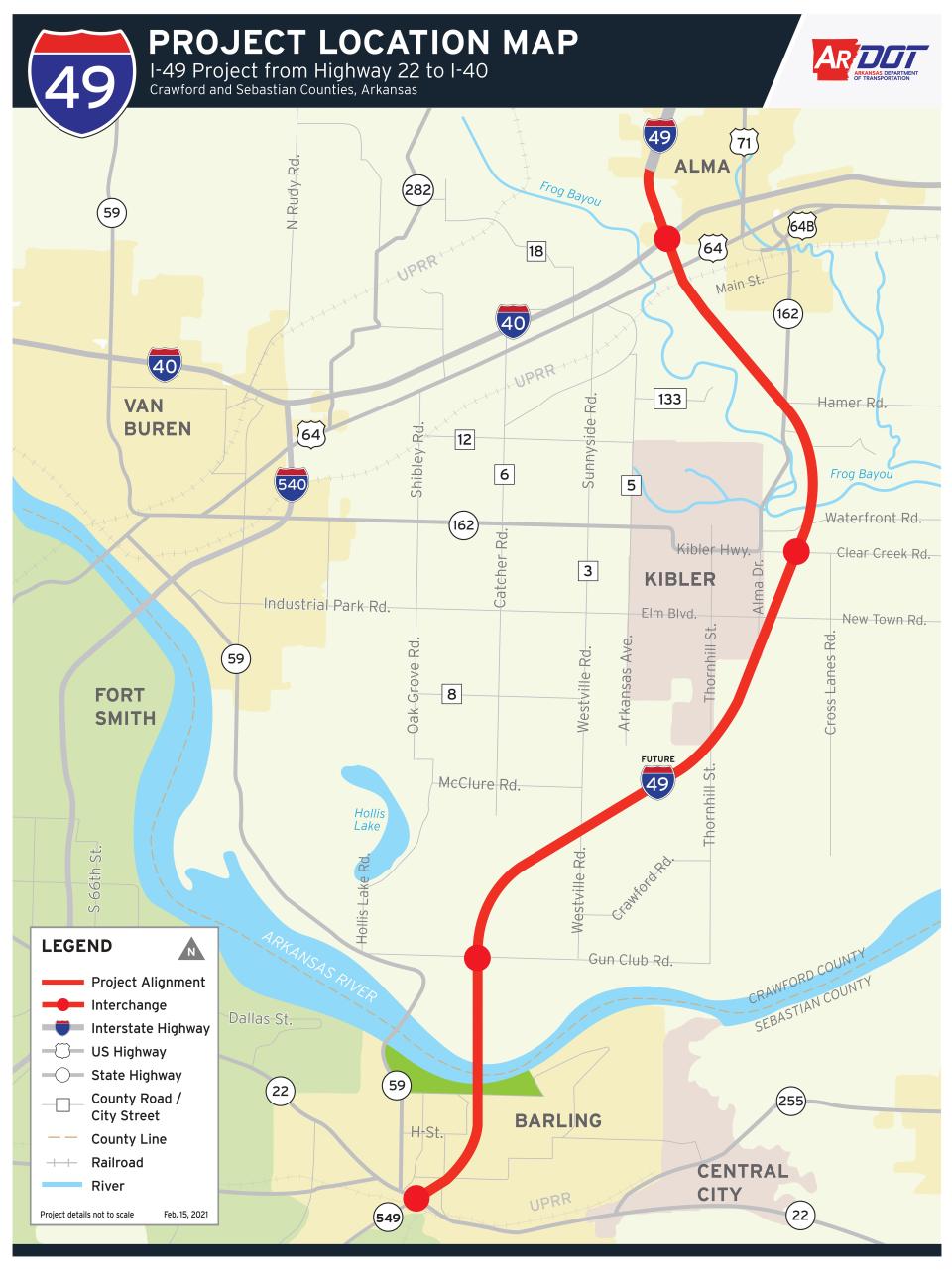 The Arkansas Department of Transportation is moving forward with the next phase of development for the Interstate 49 extension from Alma to Barling.