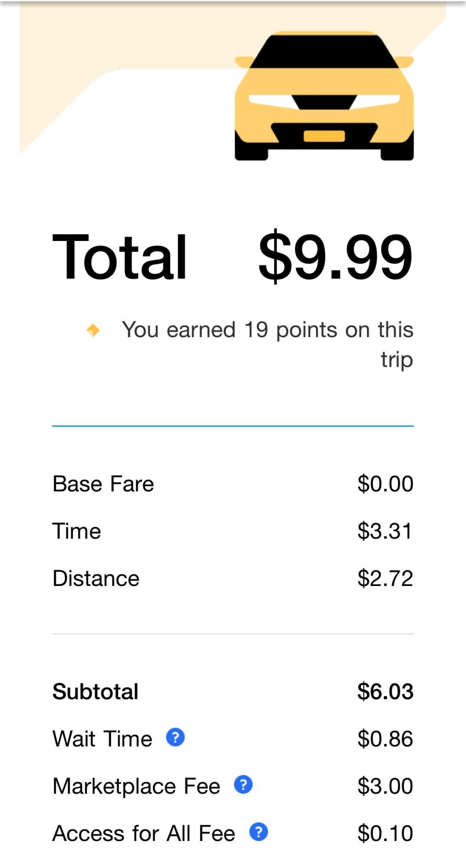 A receipt for an Uber trip that took place in Los Angeles. (Photo: Uber)