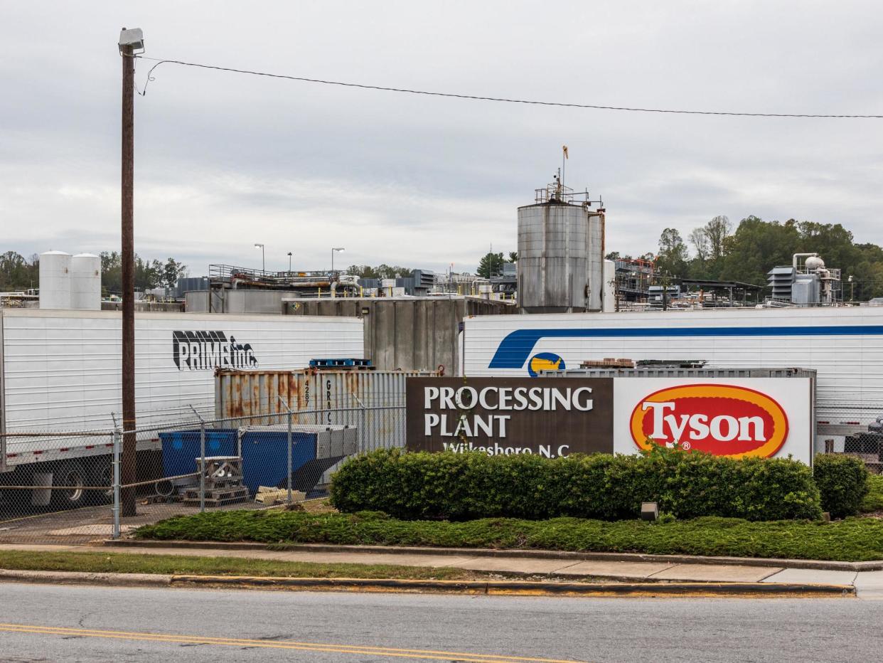 A processing plant belonging to Tyson Foods: Getty Images