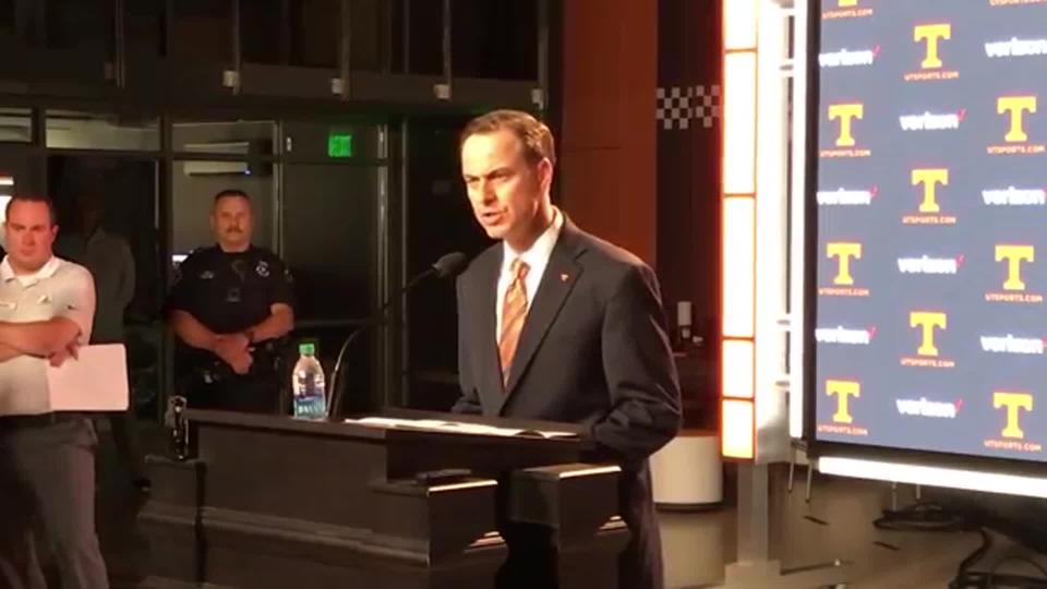 John Currie came to Tennessee earlier this year. (CBS Sports)