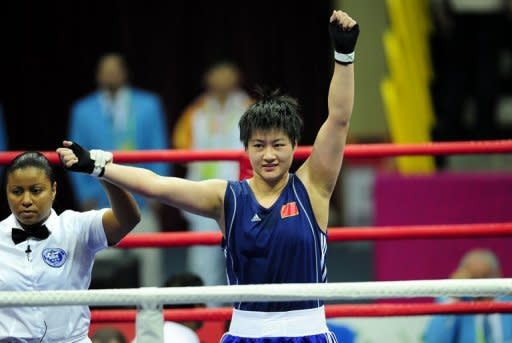 World number three 75kg fighter Li Jinzi at the 16th Asian Games in Guangzhou in 2010. Li will be competing for a middleweight Olympic place at the AIBA World Women's Championships on Wednesday