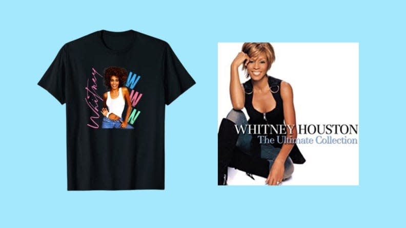 And I will always love... Whitney Houston t-shirts.