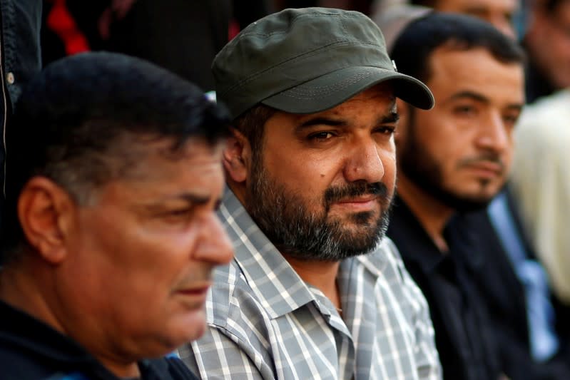 FILE PHOTO: Palestinian Islamic Jihad commander Baha Abu Al-Ata attends an anti-Israel military show at Al-Shati refugee camp in Gaza City