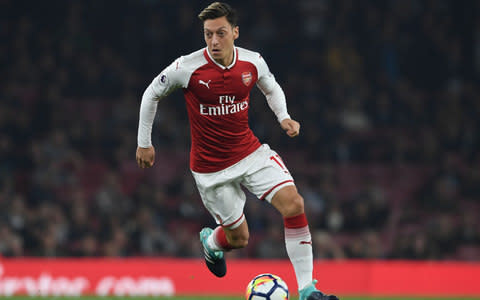 Mesut Ozil in action against West Ham - Credit: Getty images