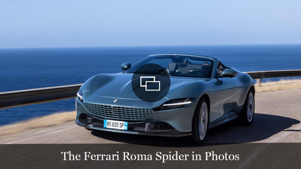 The 612 hp Ferrari Roma Spider.