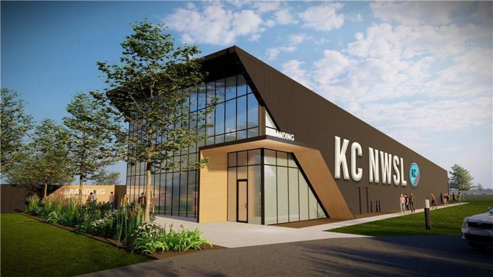 A rendering of what KC NWSL’s new $15 million training facility in Riverside, Mo., will look like upon completion next year.