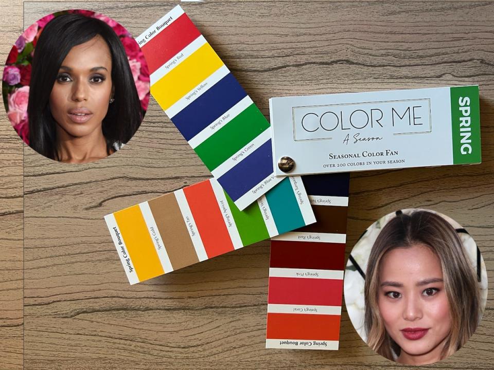 springs kerry washington and jamie chung over spring c olors