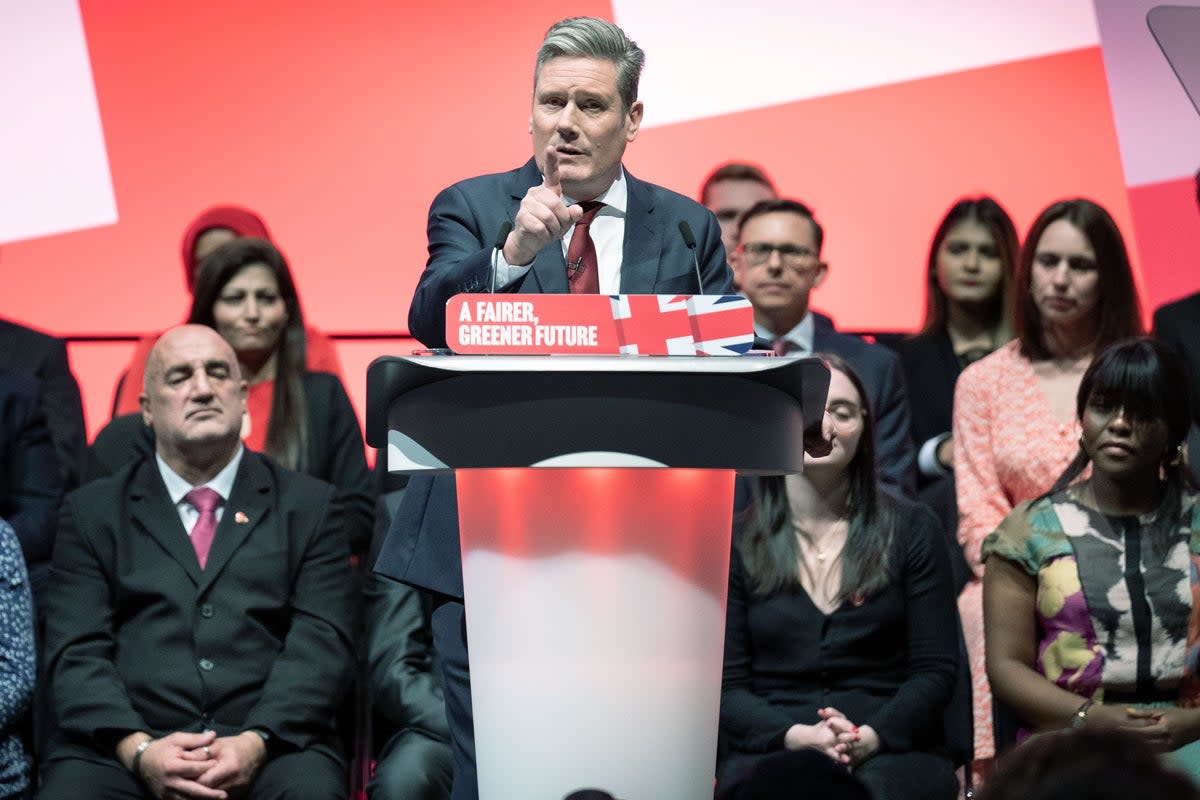 Labour leader Sir Keir Starmer delivered a keynote speech to the Labour Party Conference on Tuesday  (PA Wire)