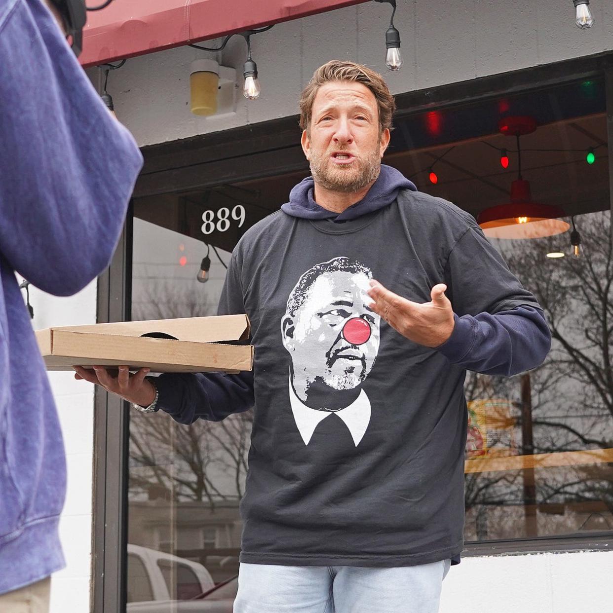 Barstool Sports founder and pizza influencer Dave Portnoy went on a four-trip pizza journey in Rhode Island Thursday, starting at Merlino's in Cranston.