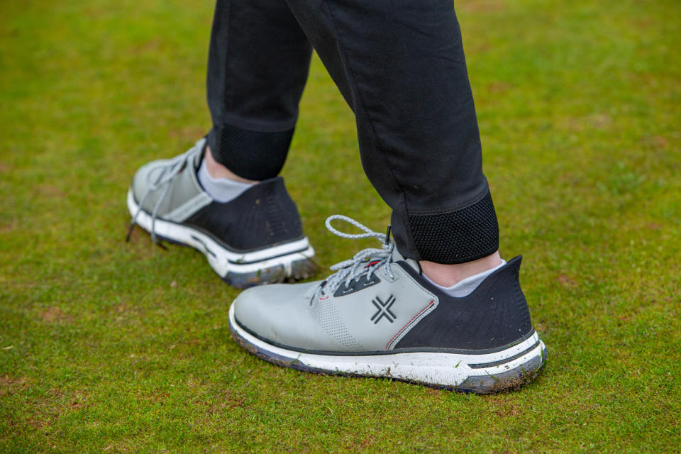 The cuffed ankles on the True Linkswear All Day Joggers