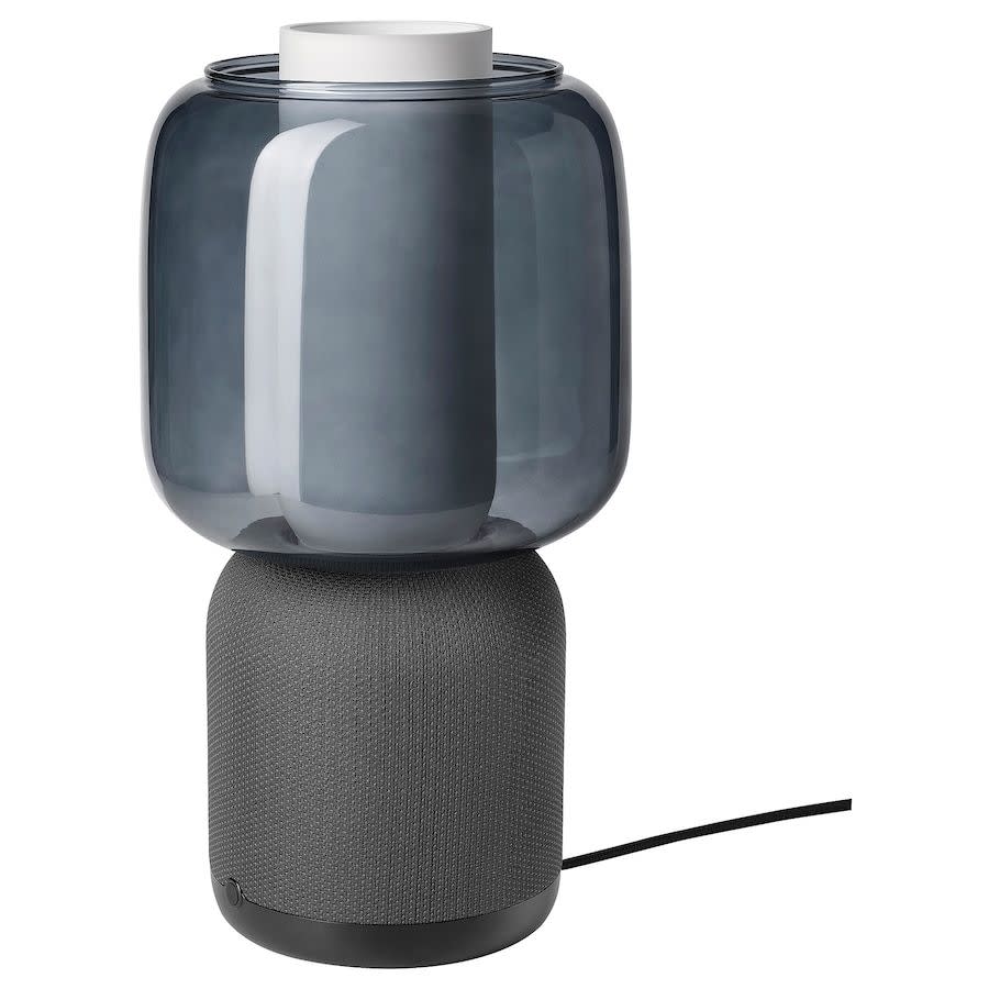 <p><a href="https://www.ikea.com/us/en/p/symfonisk-sonos-speaker-lamp-glass-shade-black-s19478290/" rel="nofollow noopener" target="_blank" data-ylk="slk:Shop Now;elm:context_link;itc:0;sec:content-canvas" class="link rapid-noclick-resp">Shop Now</a></p><p>SYMFONISK speaker lamp</p><p>ikea.com</p>