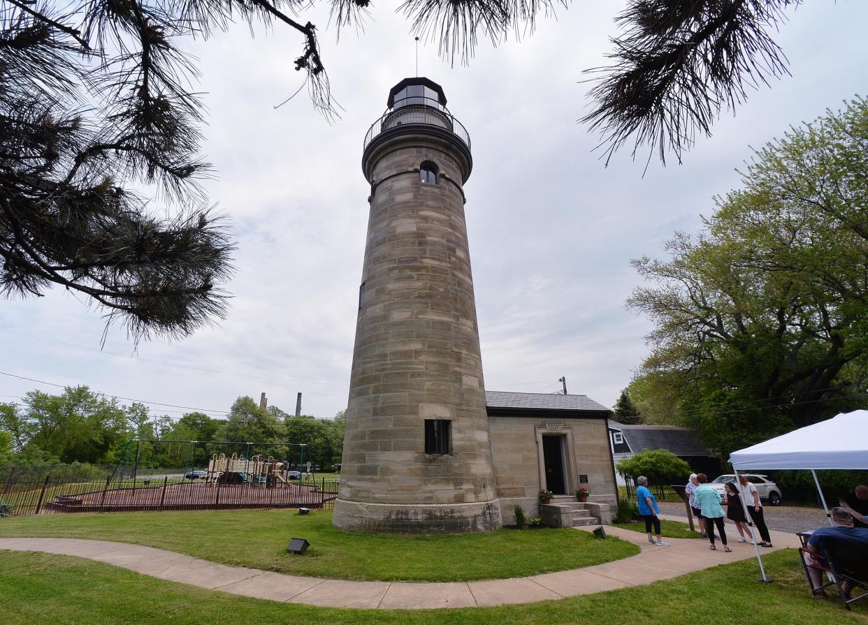 Built in 1867, the Erie Land Lighthouse has a tower that is 49 feet high with 69 steps leading to the lantern. An oil room is attached to the tower but the former keeper's house is separate and a private residence.