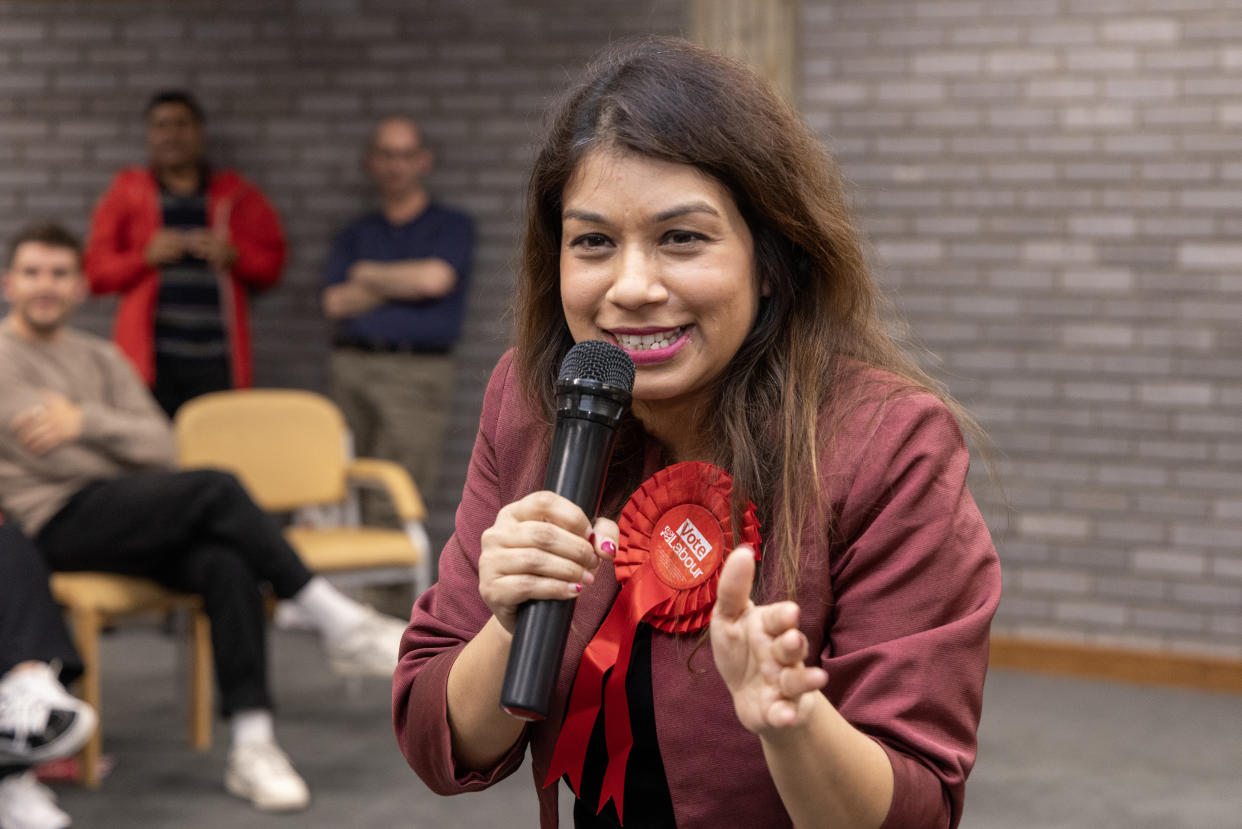 LONDON, ENGLAND - MAY 30: Tulip Siddiq, the Labour candidate for Hampstead and Kilburn, launches her campaign for the general election in her constituency on May 30, 2024 in London, England. (Photo by Nicola Tree/Getty Images) (Photo by Nicola Tree/Getty Images)