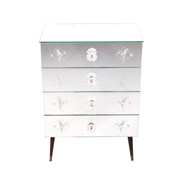 <p><a href="https://www.lolofrenchantiques.com/store/p416/Petite_20th_Century_Italian_Mirrored_Commode_or_Chest.html" rel="nofollow noopener" target="_blank" data-ylk="slk:Shop Now;elm:context_link;itc:0;sec:content-canvas" class="link rapid-noclick-resp">Shop Now</a></p><p>Lolo French Antiques</p><p>lolofrenchantiques.com</p><p>$2695.00</p>