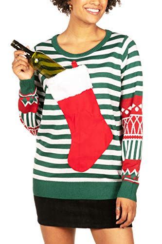 8) Tipsy Elves Women's Christmas Stocking Sweater