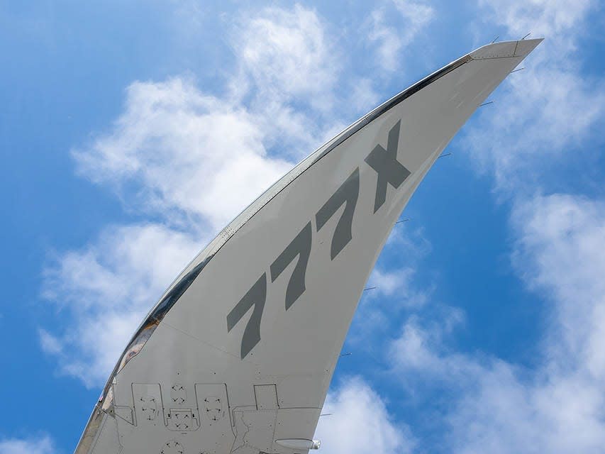 Boeing 777X folding wingtip.