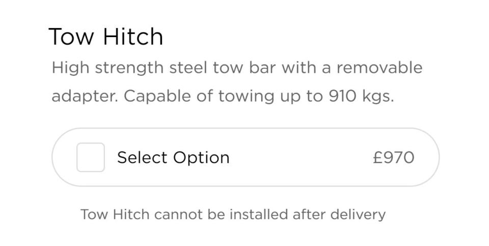 Tesla Model 3 tow hitch