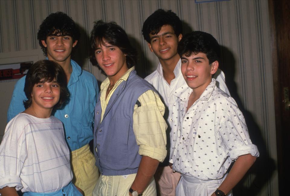 (L-R): Ricky Martin, Charlie Rivera, Roy Rossello, Robby Rosa, and Ray Acevedo of Menudo